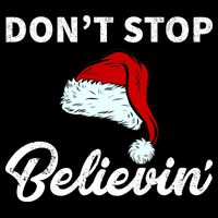 Don't Stop Believing Santa Hat City Backpack
