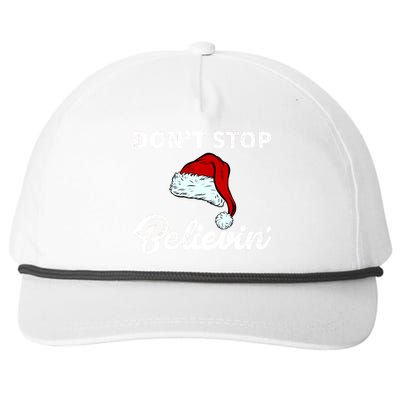 Don't Stop Believing Santa Hat Snapback Five-Panel Rope Hat