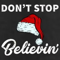 Don't Stop Believing Santa Hat Adult Drive Performance Visor
