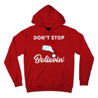 Don't Stop Believing Santa Hat Hoodie