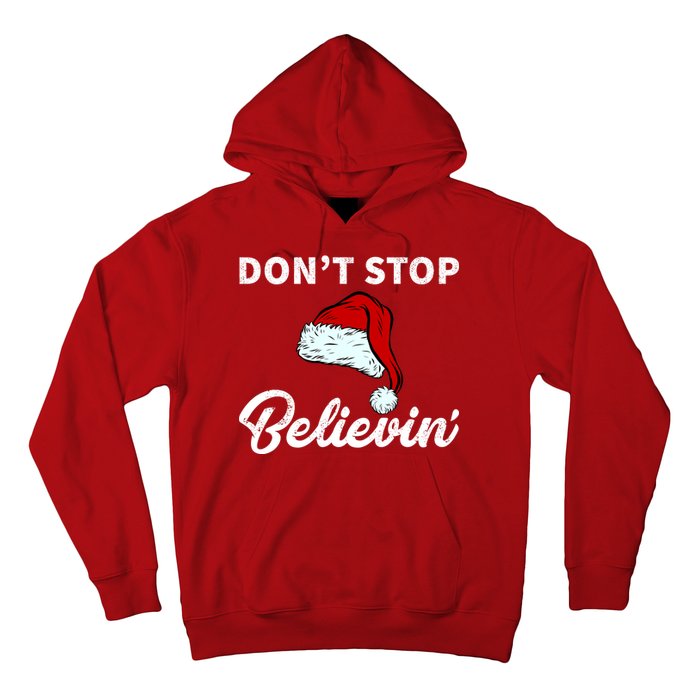 Don't Stop Believing Santa Hat Hoodie