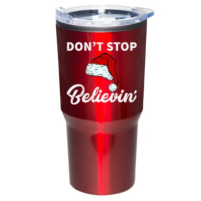 Don't Stop Believing Santa Hat Tumbler