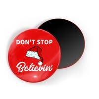 Don't Stop Believing Santa Hat Magnet