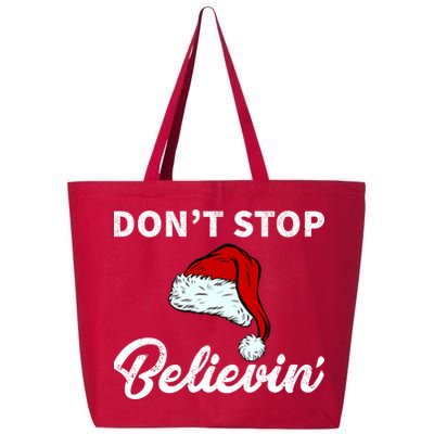 Don't Stop Believing Santa Hat 25L Jumbo Tote