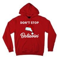 Don't Stop Believing Santa Hat Tall Hoodie