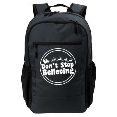 Don't Stop Believing Santa Sleigh Christmas Daily Commute Backpack