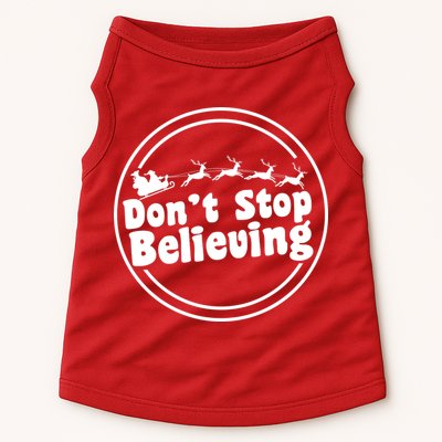 Don't Stop Believing Santa Sleigh Christmas Doggie Tank