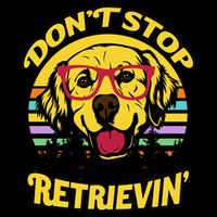 Don't Stop Retrievin Flat Bill Trucker Hat