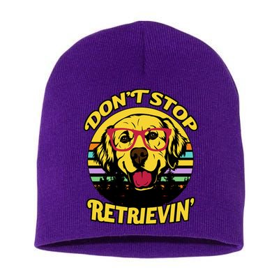 Don't Stop Retrievin Short Acrylic Beanie