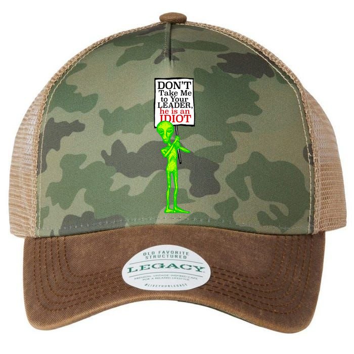 Don't Take Me To Your Leader Idiot Funny Alien Legacy Tie Dye Trucker Hat