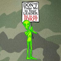Don't Take Me To Your Leader Idiot Funny Alien Legacy Tie Dye Trucker Hat