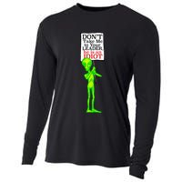 Don't Take Me To Your Leader Idiot Funny Alien Cooling Performance Long Sleeve Crew