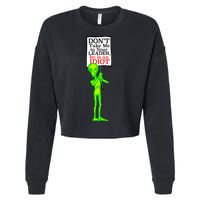 Don't Take Me To Your Leader Idiot Funny Alien Cropped Pullover Crew