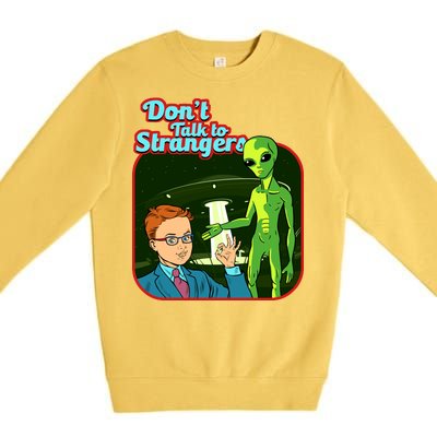 Don't Talk To Strangers Retro Vintage Premium Crewneck Sweatshirt