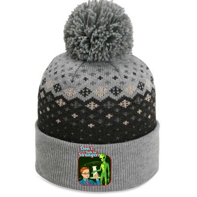 Don't Talk To Strangers Retro Vintage The Baniff Cuffed Pom Beanie