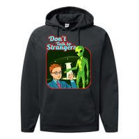 Don't Talk To Strangers Retro Vintage Performance Fleece Hoodie