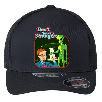 Don't Talk To Strangers Retro Vintage Flexfit Unipanel Trucker Cap