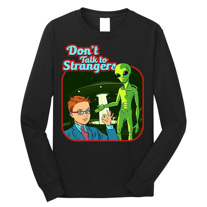 Don't Talk To Strangers Retro Vintage Long Sleeve Shirt