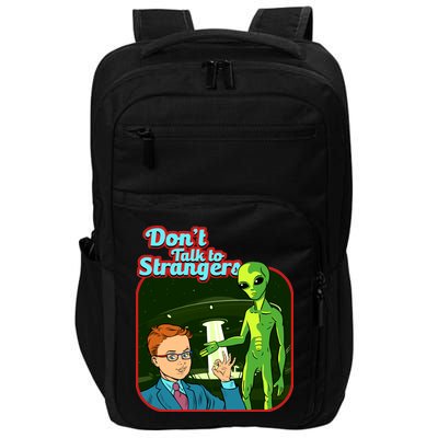 Don't Talk To Strangers Retro Vintage Impact Tech Backpack