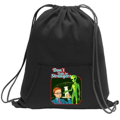 Don't Talk To Strangers Retro Vintage Sweatshirt Cinch Pack Bag