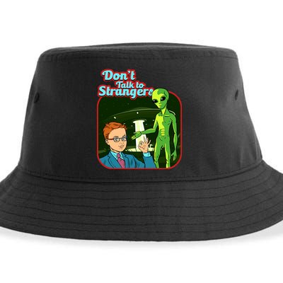 Don't Talk To Strangers Retro Vintage Sustainable Bucket Hat