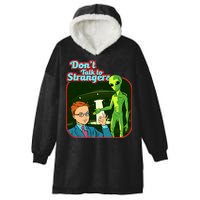 Don't Talk To Strangers Retro Vintage Hooded Wearable Blanket