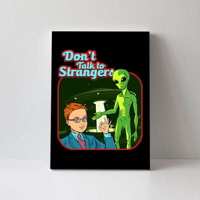 Don't Talk To Strangers Retro Vintage Canvas