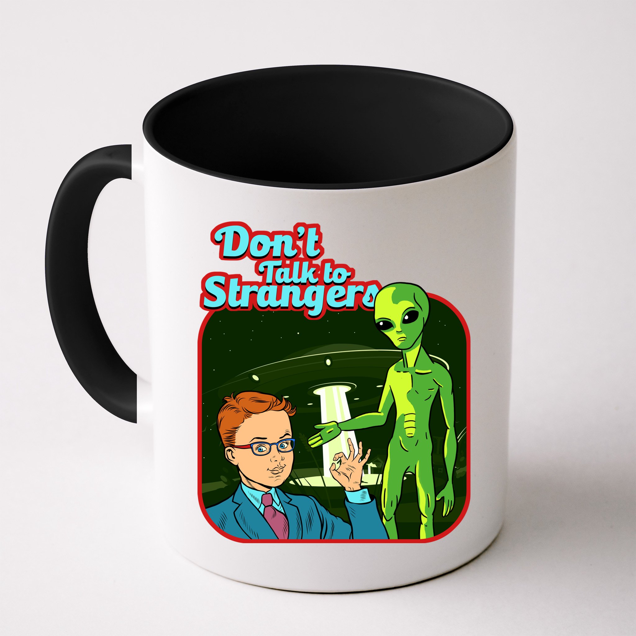 Don't Talk To Strangers Retro Vintage Mug
