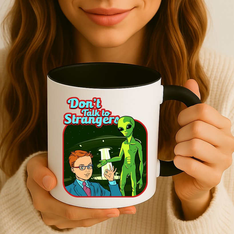 Don't Talk To Strangers Retro Vintage Mug