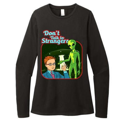 Don't Talk To Strangers Retro Vintage Womens CVC Long Sleeve Shirt