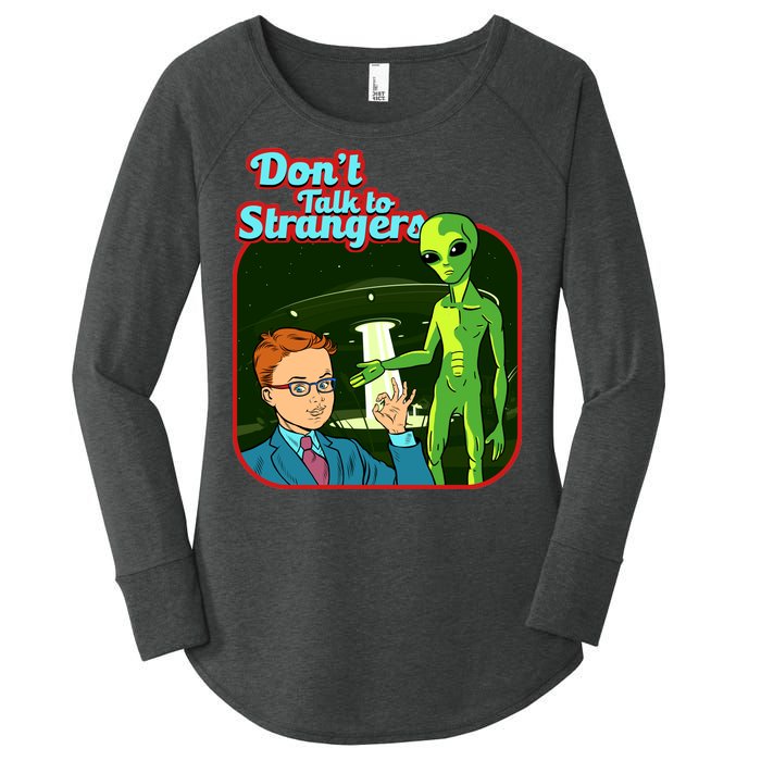 Don't Talk To Strangers Retro Vintage Women's Perfect Tri Tunic Long Sleeve Shirt