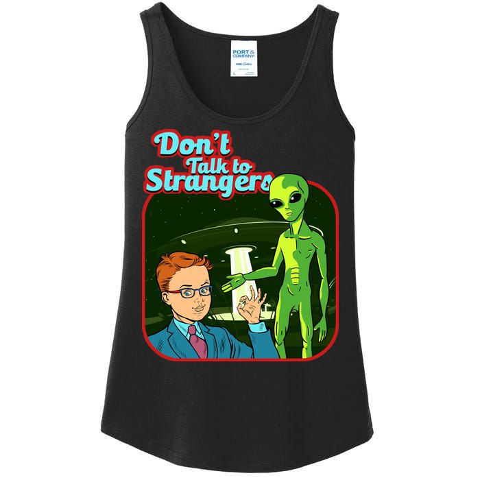 Don't Talk To Strangers Retro Vintage Ladies Essential Tank