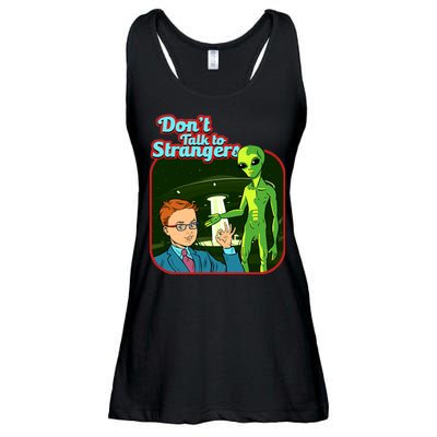 Don't Talk To Strangers Retro Vintage Ladies Essential Flowy Tank