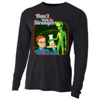 Don't Talk To Strangers Retro Vintage Cooling Performance Long Sleeve Crew