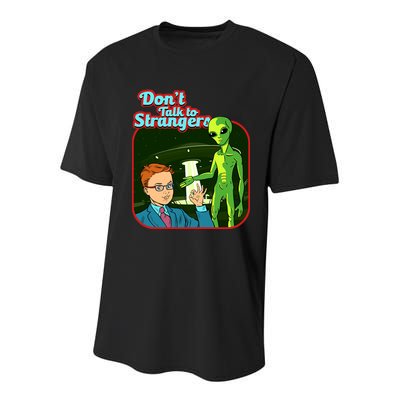 Don't Talk To Strangers Retro Vintage Youth Performance Sprint T-Shirt