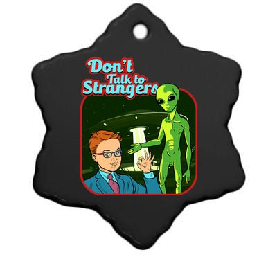 Don't Talk To Strangers Retro Vintage Ceramic Star Ornament