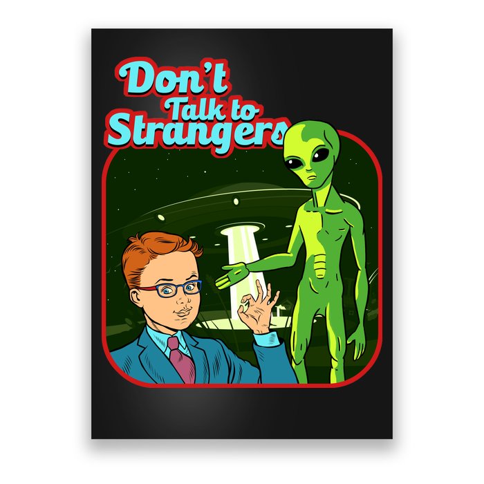 Don't Talk To Strangers Retro Vintage Poster