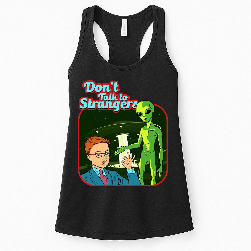 Don't Talk To Strangers Retro Vintage Womens Tank Top