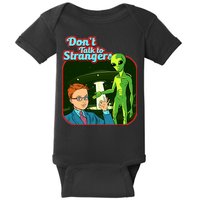 Don't Talk To Strangers Retro Vintage Baby Bodysuit