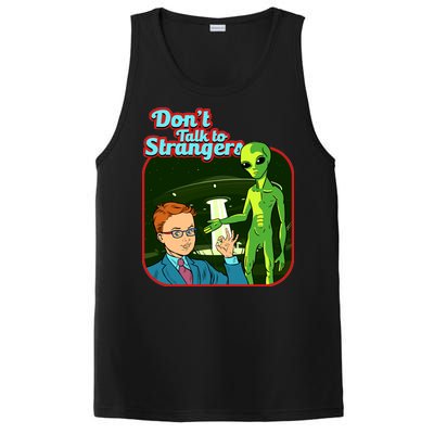 Don't Talk To Strangers Retro Vintage PosiCharge Competitor Tank