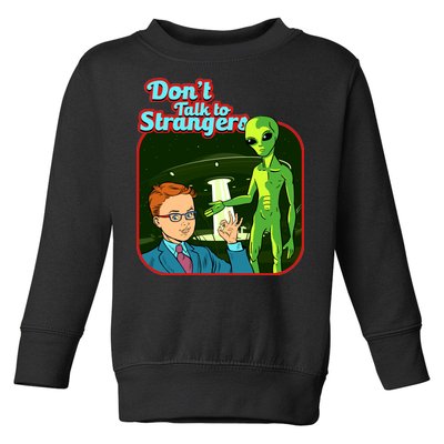 Don't Talk To Strangers Retro Vintage Toddler Sweatshirt