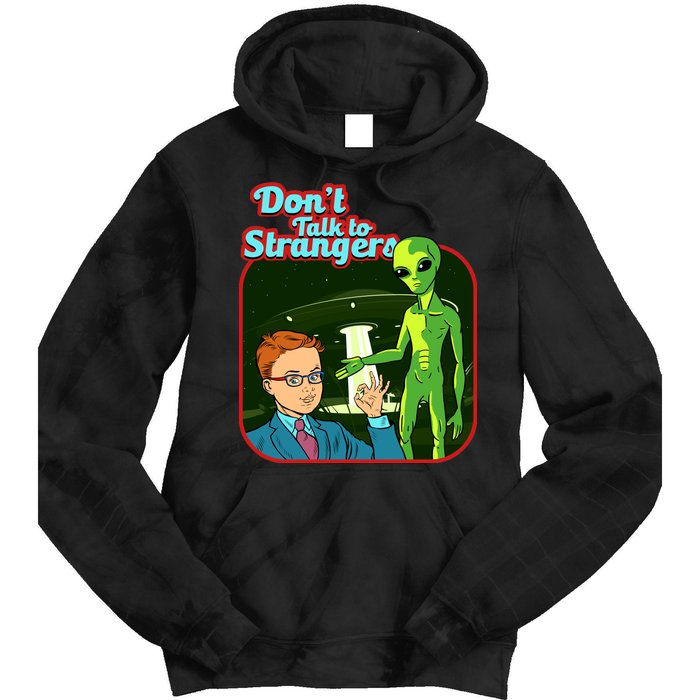 Don't Talk To Strangers Retro Vintage Tie Dye Hoodie