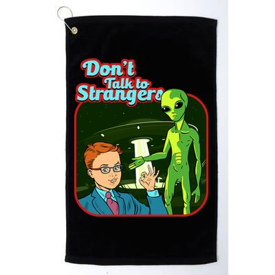 Don't Talk To Strangers Retro Vintage Golf Towel