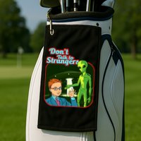 Don't Talk To Strangers Retro Vintage Golf Towel