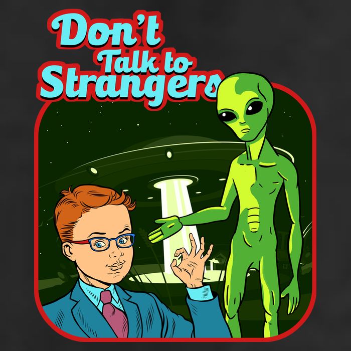 Don't Talk To Strangers Retro Vintage Golf Towel