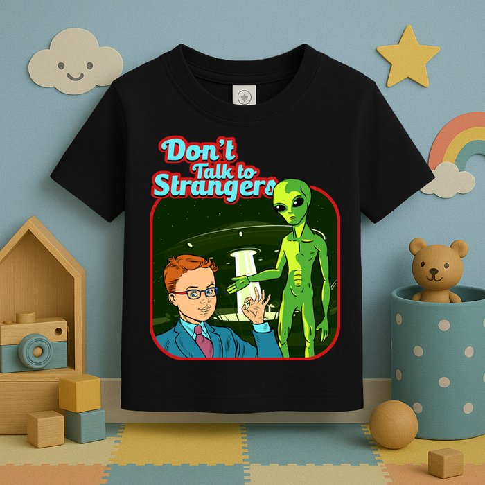 Don't Talk To Strangers Retro Vintage Toddler T-Shirt
