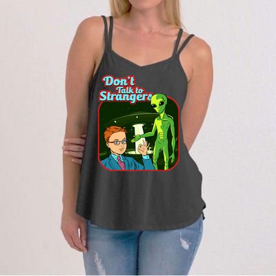 Don't Talk To Strangers Retro Vintage Women's Strappy Tank