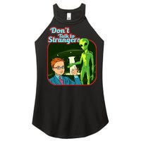 Don't Talk To Strangers Retro Vintage Women's Perfect Tri Rocker Tank