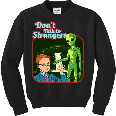 Don't Talk To Strangers Retro Vintage Kids Sweatshirt