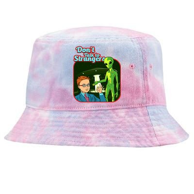 Don't Talk To Strangers Retro Vintage Tie-Dyed Bucket Hat